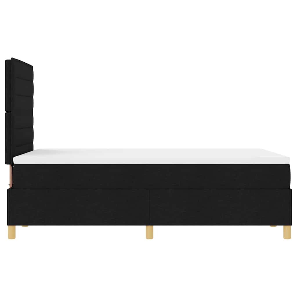 Boxspringbett mit Matratze Schwarz 120 x 190 cm Stoff