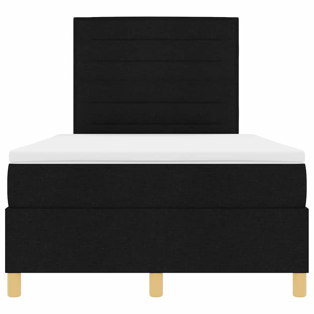 Boxspringbett mit Matratze Schwarz 120 x 200 cm Stoff