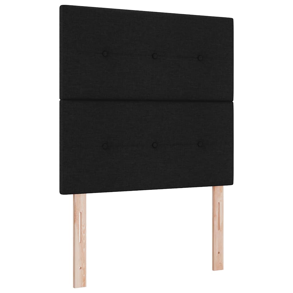 Boxspringbett mit Matratze Schwarz 120 x 190 cm Stoff