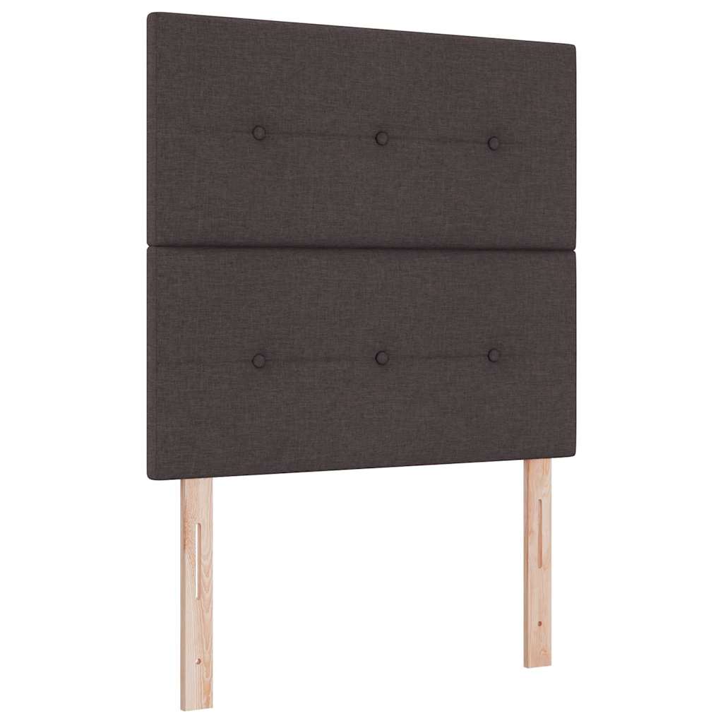 Boxspringbett mit Matratze Dunkelbraun 120 x 190 cm Stoff