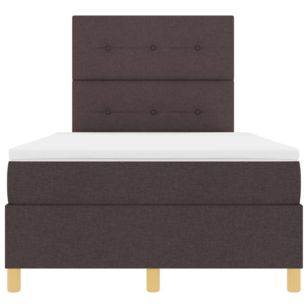 Boxspringbett mit Matratze Dunkelbraun 120 x 190 cm Stoff