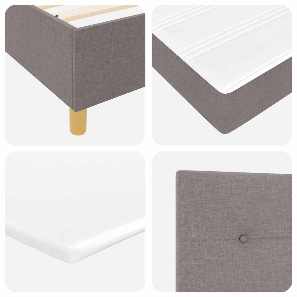 Boxspringbett mit Matratze Taupe 120 x 190 cm Stoff