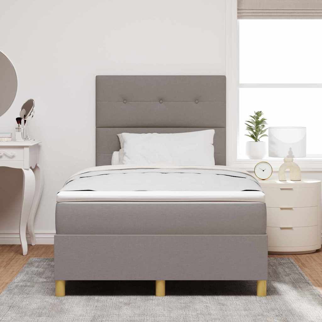 Boxspringbett mit Matratze Taupe 120 x 190 cm Stoff