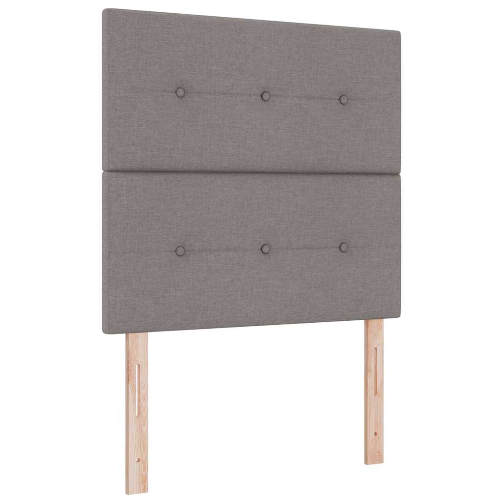 Boxspringbett mit Matratze Taupe 120 x 190 cm Stoff