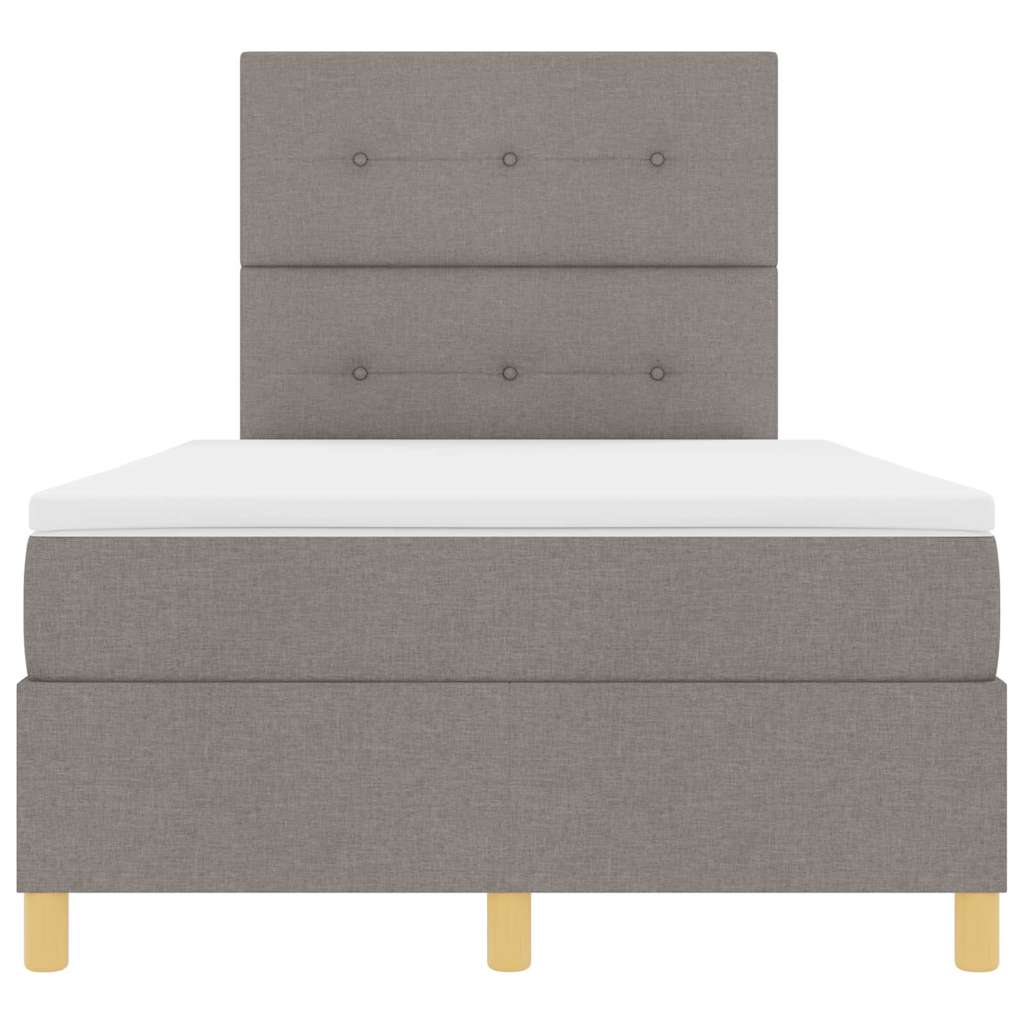 Boxspringbett mit Matratze Taupe 120 x 190 cm Stoff