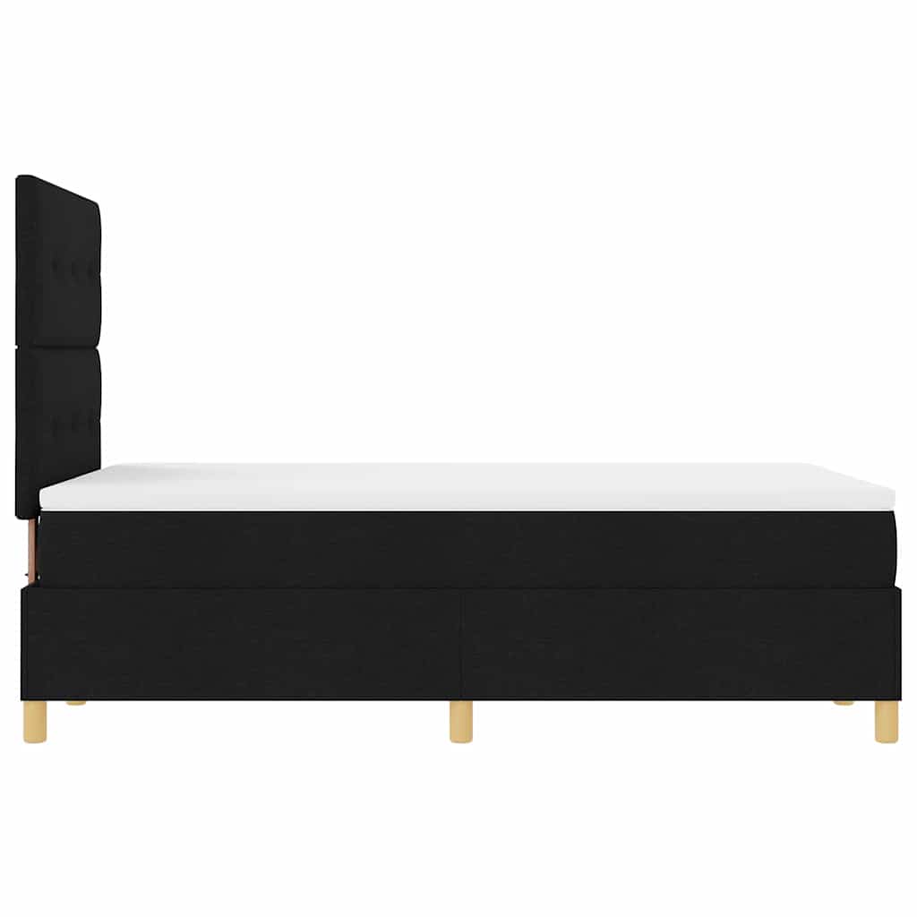 Boxspringbett mit Matratze Schwarz 120 x 200 cm Stoff