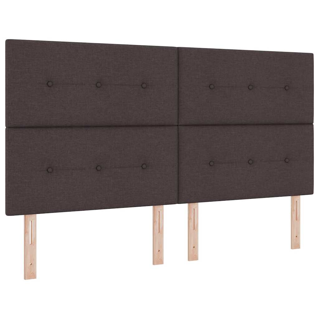 Boxspringbett mit Matratze Dunkelbraun 180 x 200 cm Stoff