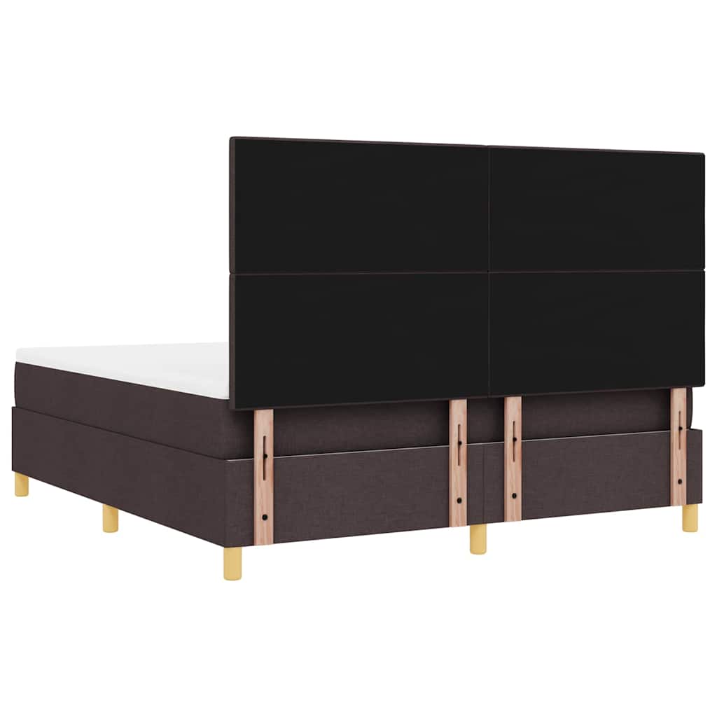 Boxspringbett mit Matratze Dunkelbraun 180 x 200 cm Stoff