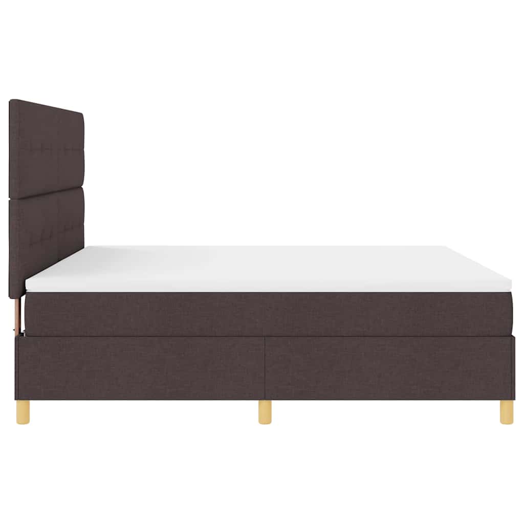 Boxspringbett mit Matratze Dunkelbraun 180 x 200 cm Stoff