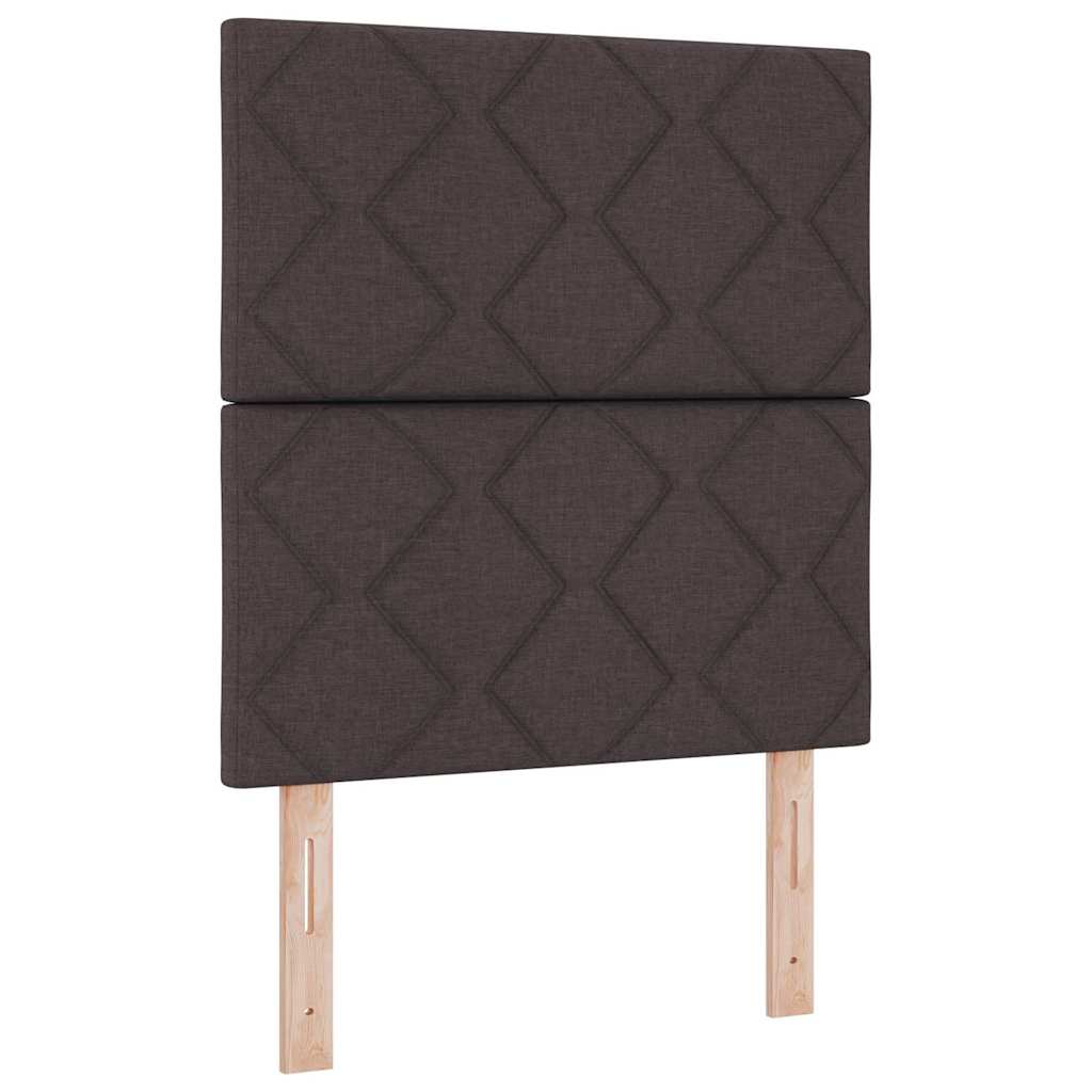 Boxspringbett mit Matratze Dunkelbraun 80 x 200 cm Stoff