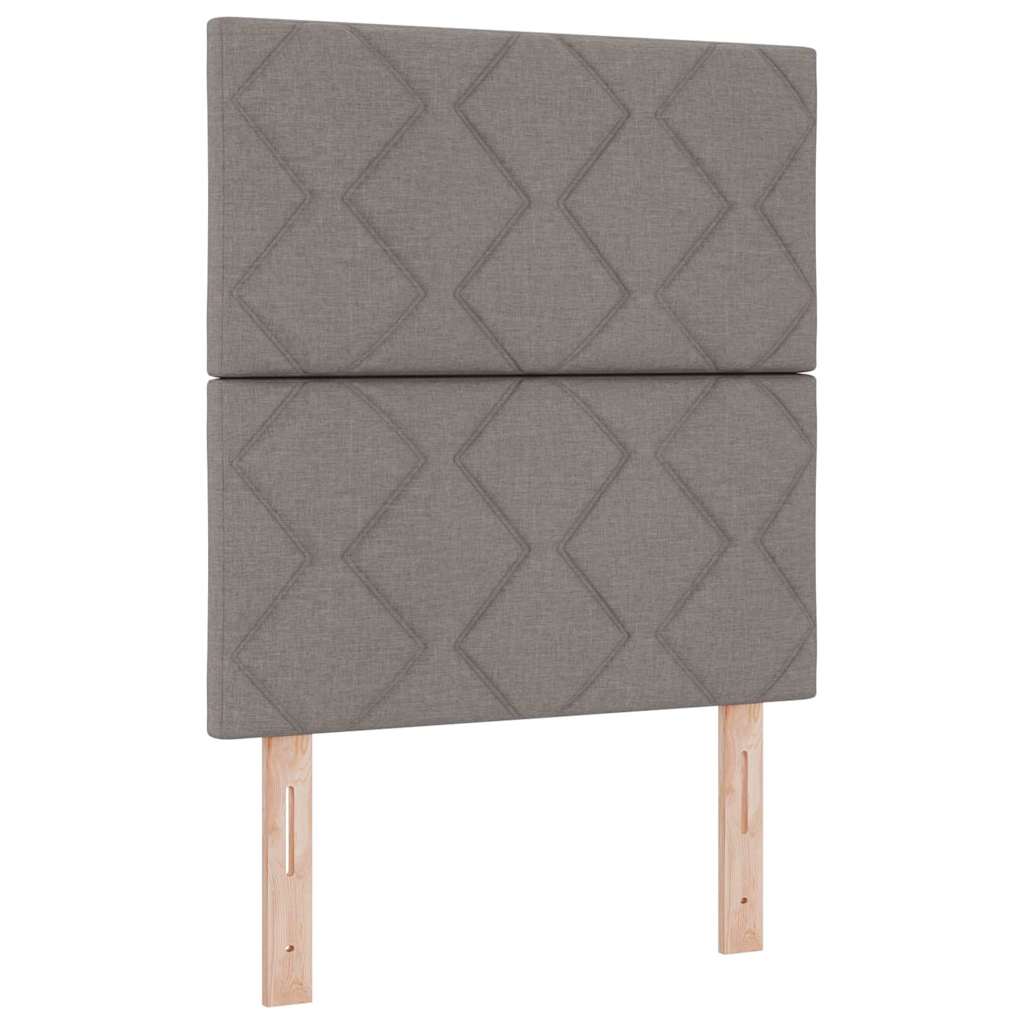 Boxspringbett mit Matratze mit Kopfteil Taupe 80 x 200 cm Stoff