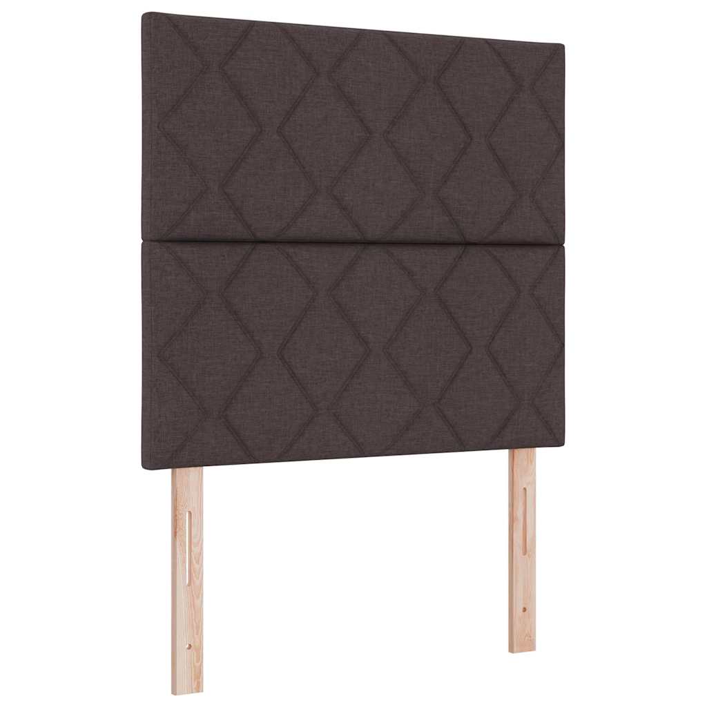 Boxspringbett mit Matratze Dunkelbraun 100 x 200 cm Stoff