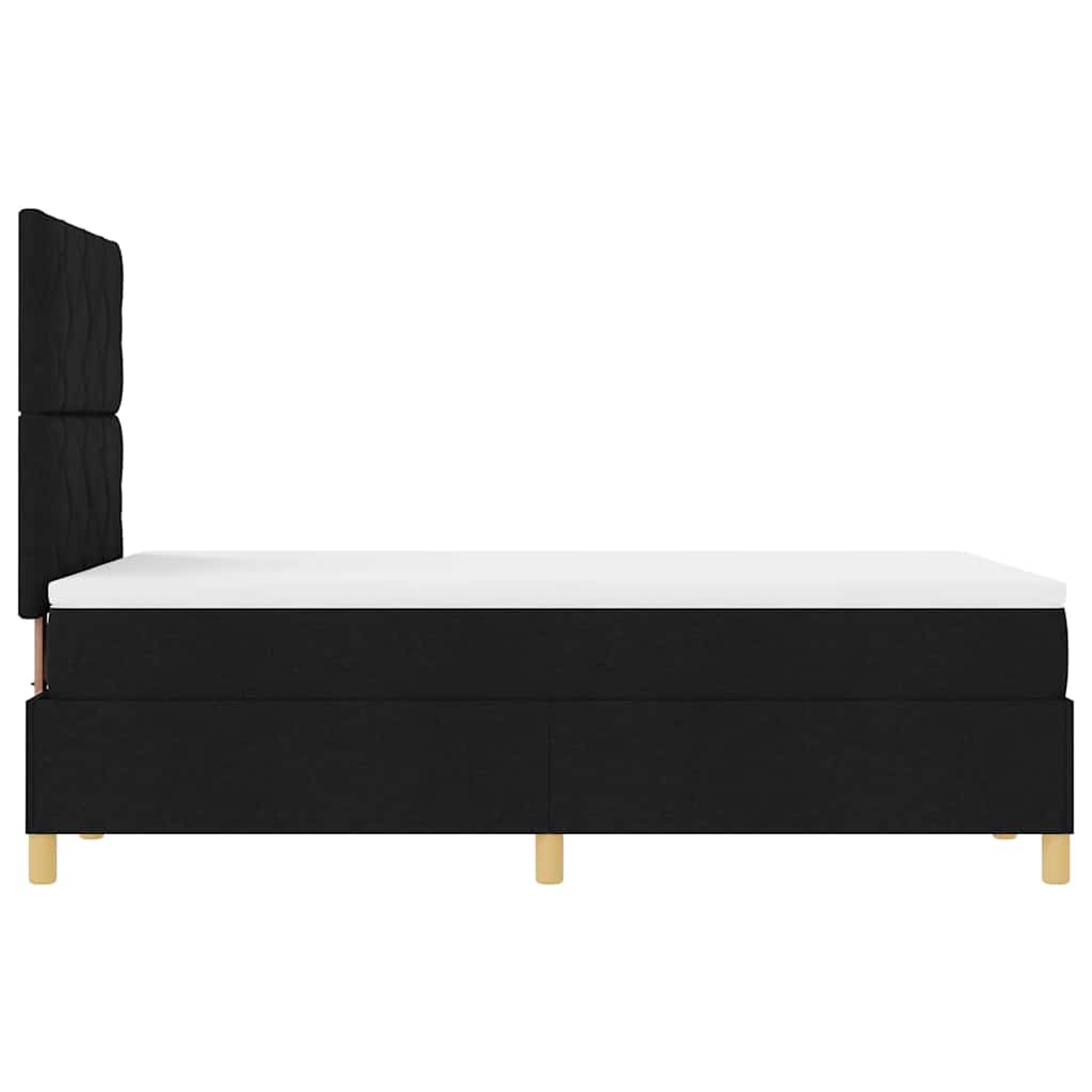 Boxspringbett mit Matratze Schwarz 120 x 190 cm Stoff