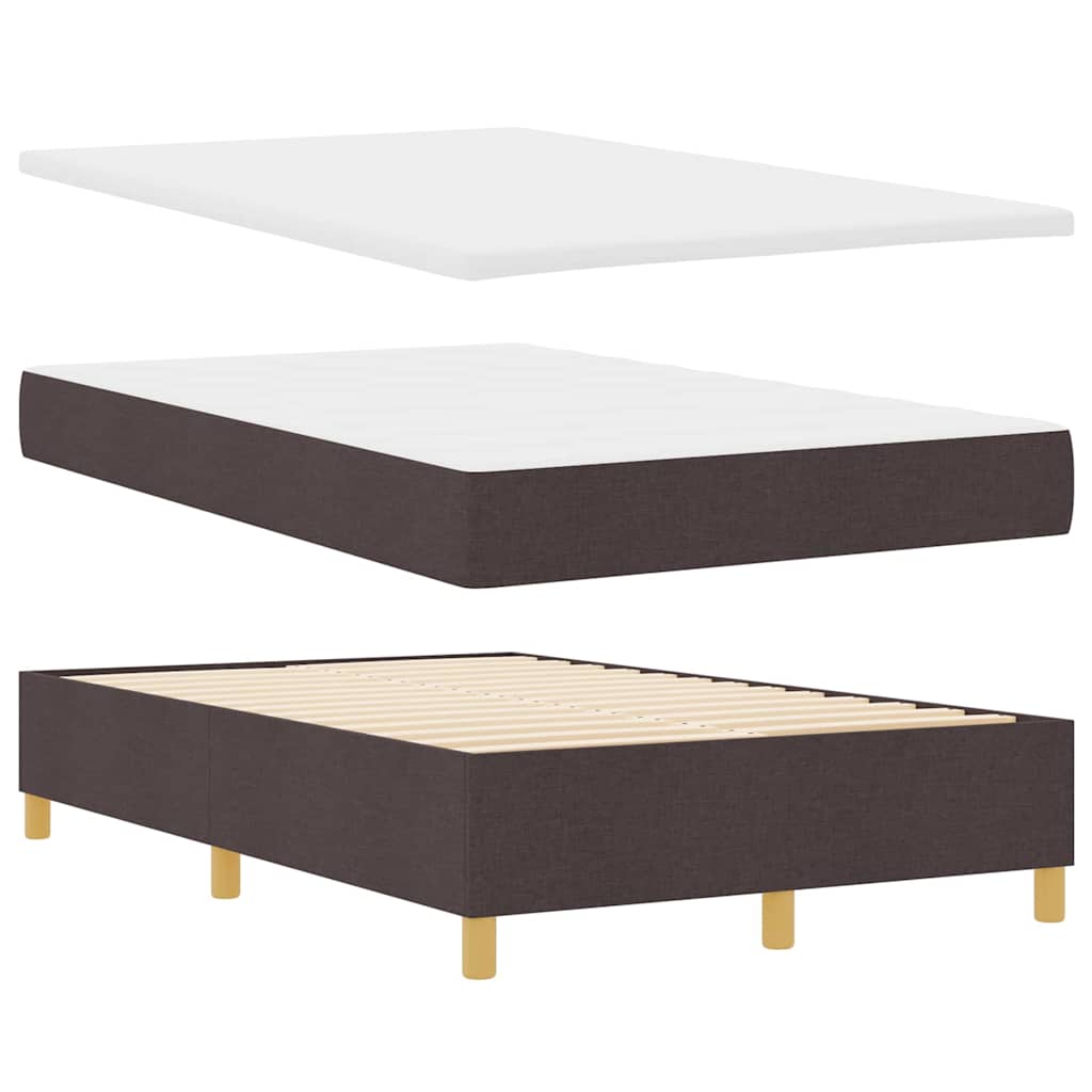 Boxspringbett mit Matratze Dunkelbraun 120 x 190 cm Stoff
