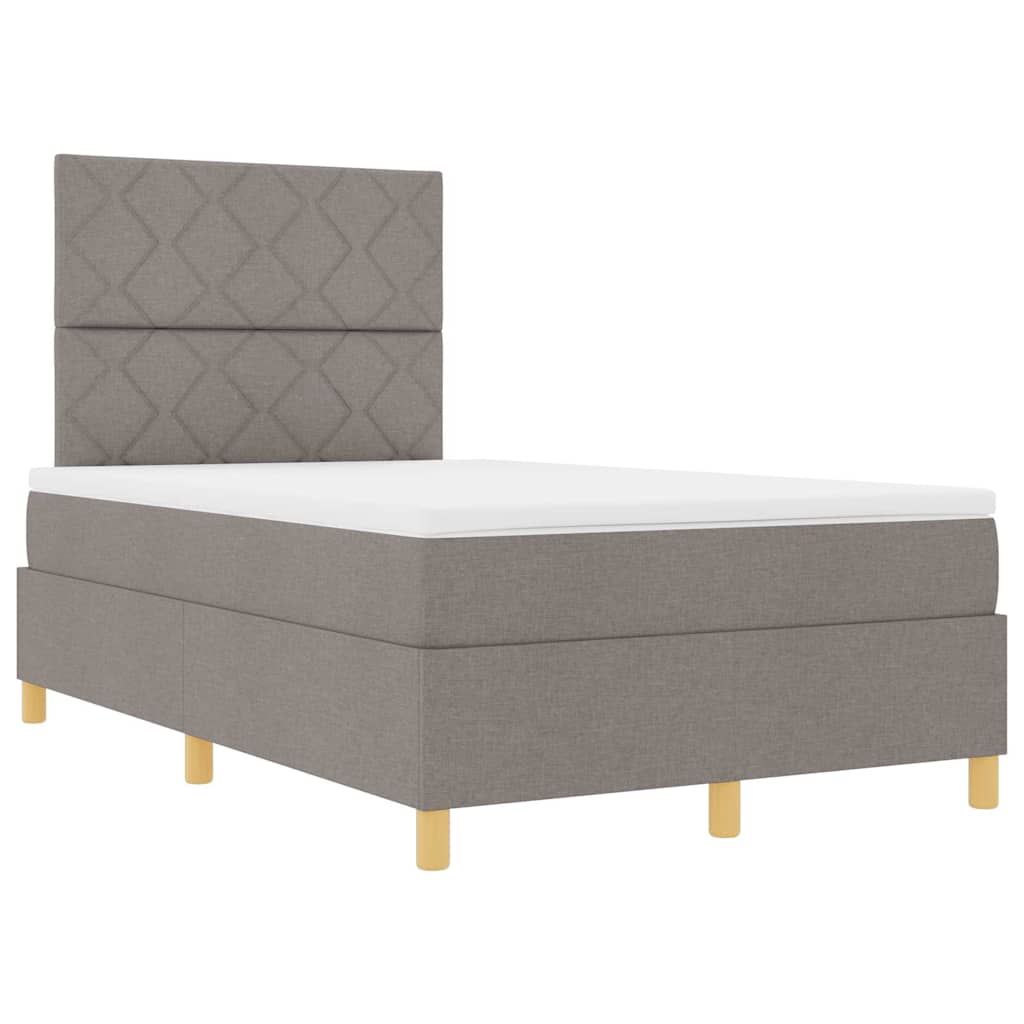 Boxspringbett mit Matratze Taupe 120 x 190 cm Stoff