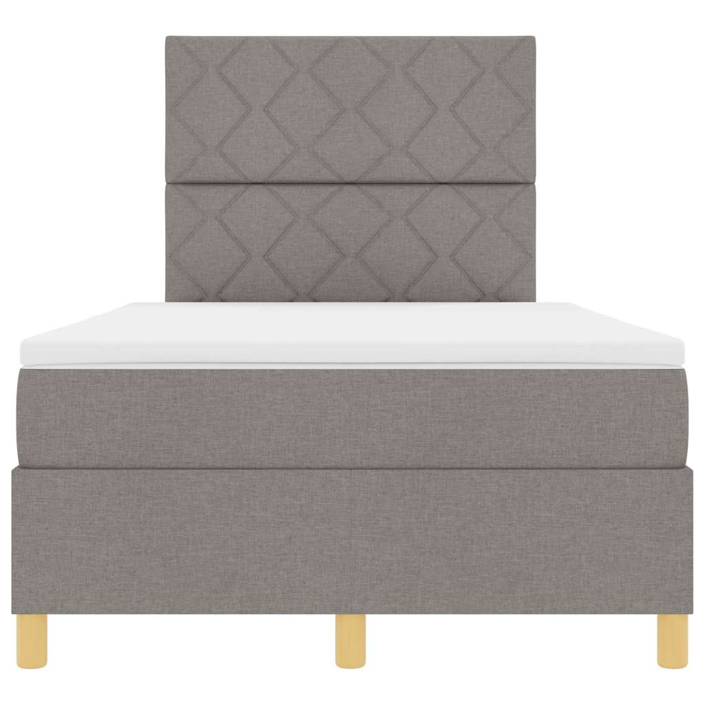 Boxspringbett mit Matratze Taupe 120 x 190 cm Stoff