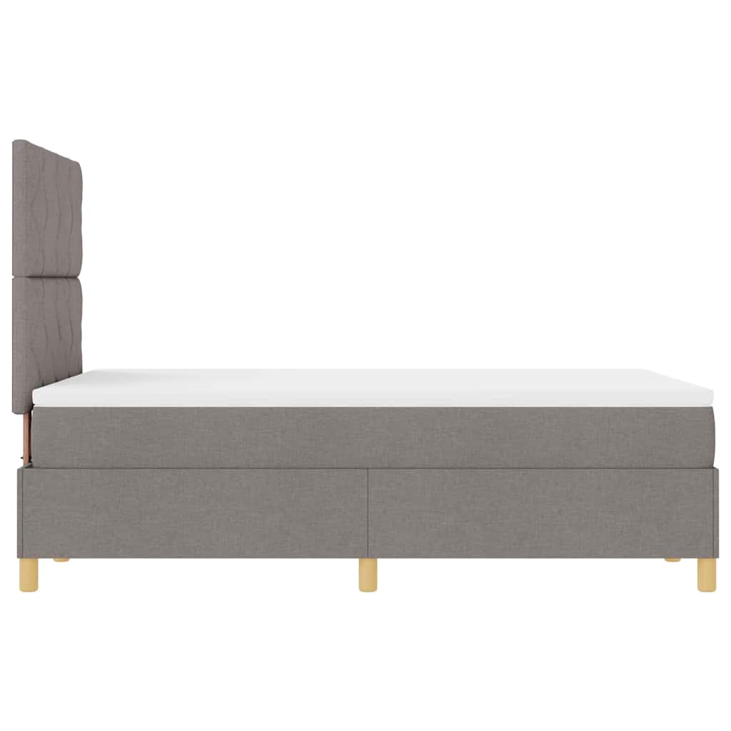 Boxspringbett mit Matratze Taupe 120 x 190 cm Stoff