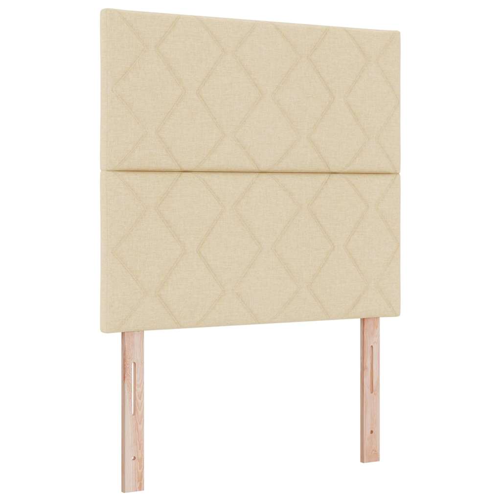 Boxspringbett mit Matratze Creme 120 x 190 cm Stoff