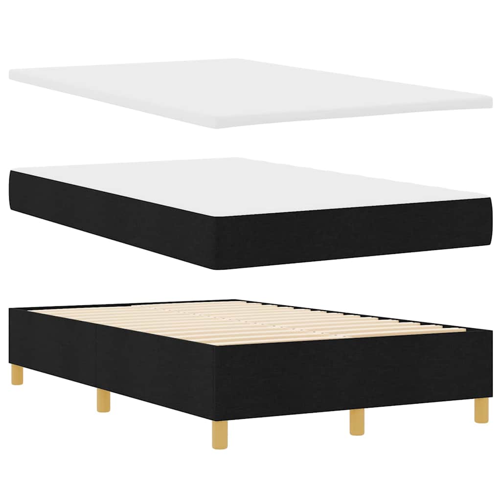 Boxspringbett mit Matratze Schwarz 120 x 200 cm Stoff