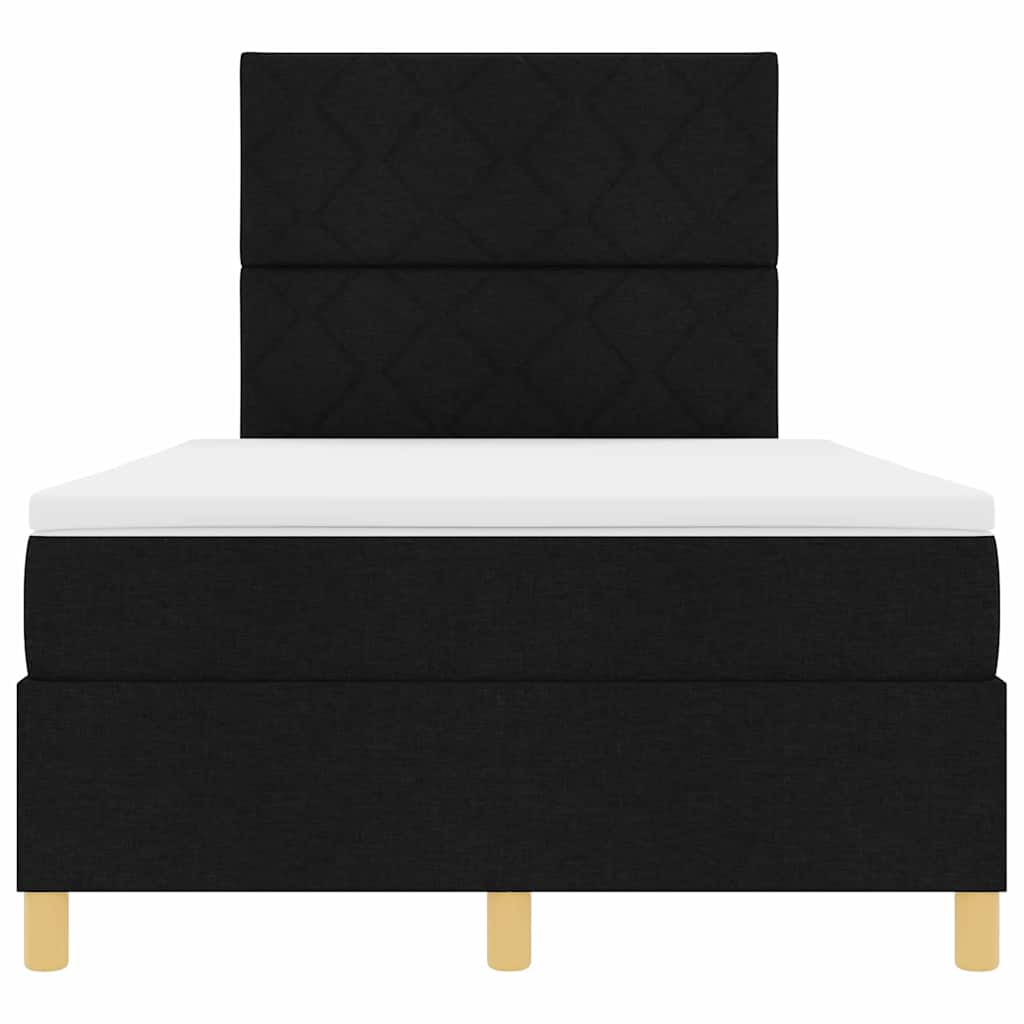 Boxspringbett mit Matratze Schwarz 120 x 200 cm Stoff