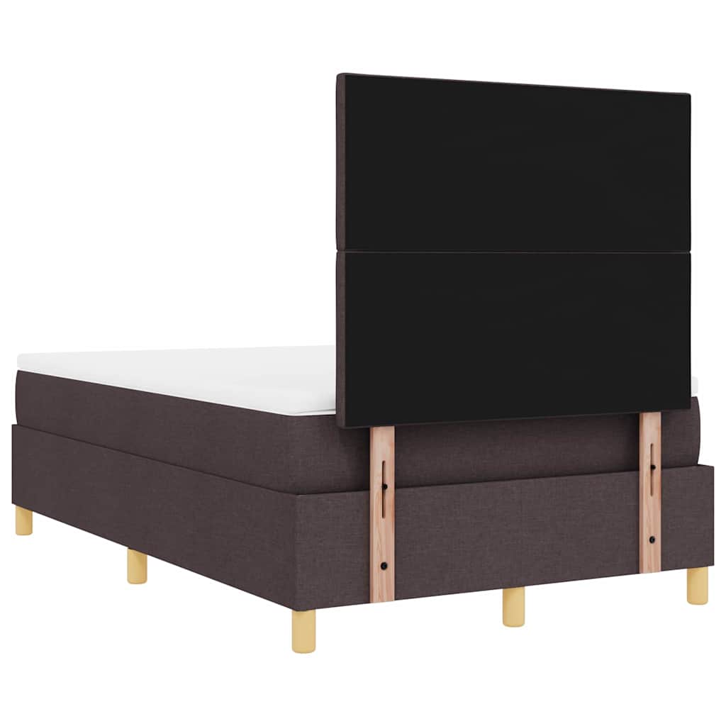 Boxspringbett mit Matratze Dunkelbraun 120 x 200 cm Stoff