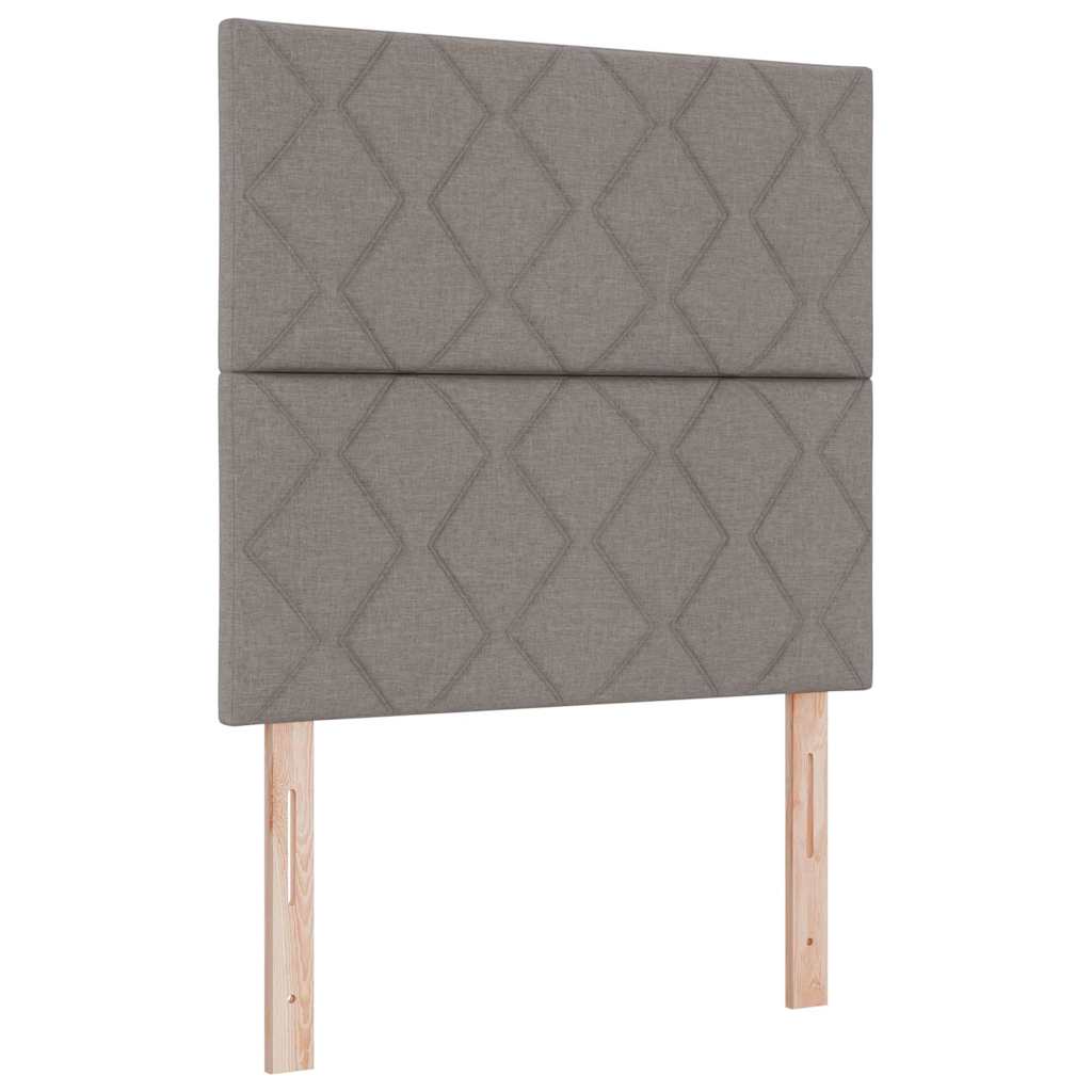 Boxspringbett mit Matratze Taupe 120 x 200 cm Stoff
