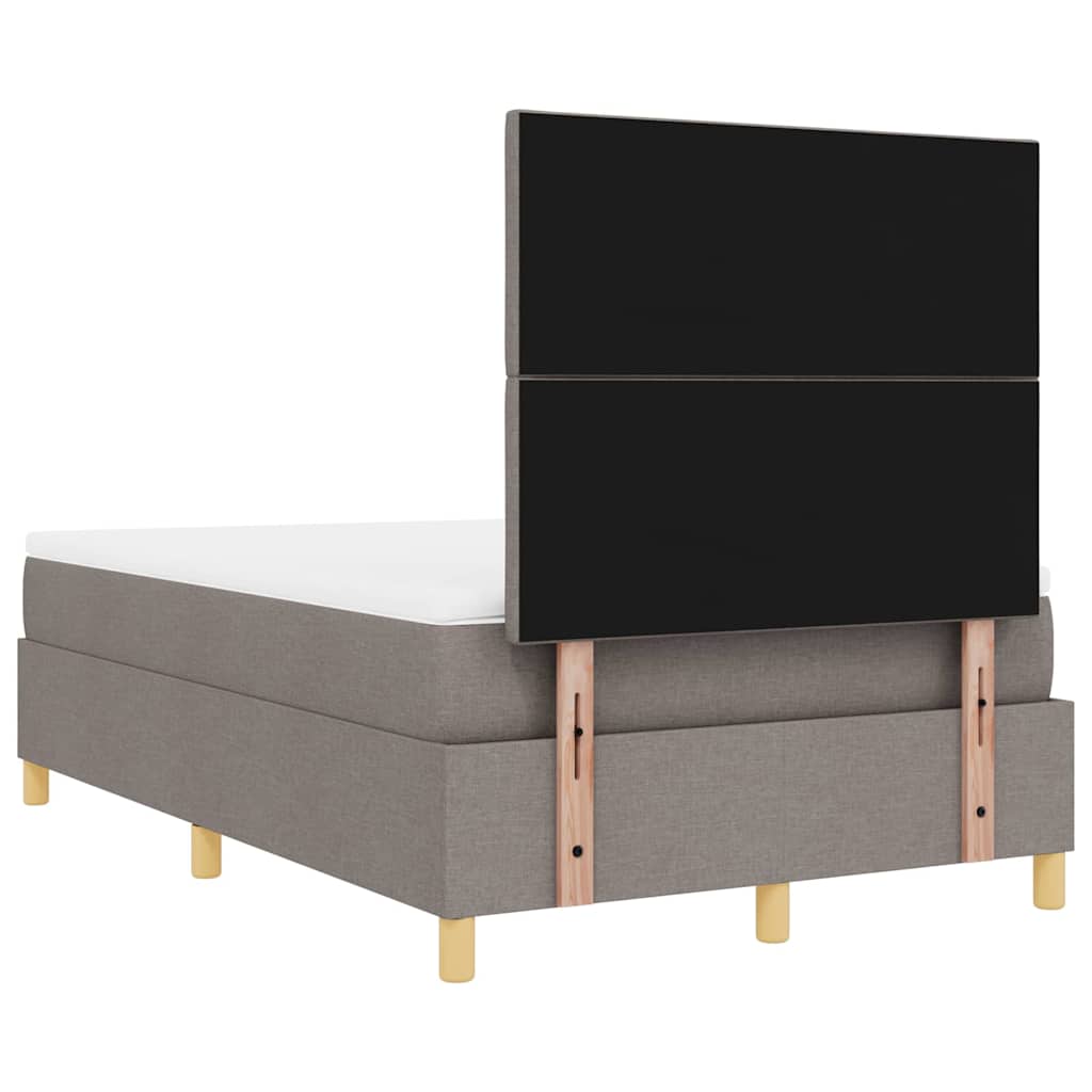 Boxspringbett mit Matratze Taupe 120 x 200 cm Stoff