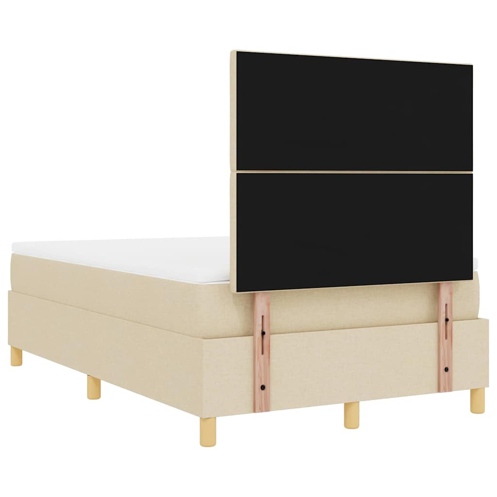 Boxspringbett mit Matratze Creme 120 x 200 cm Stoff
