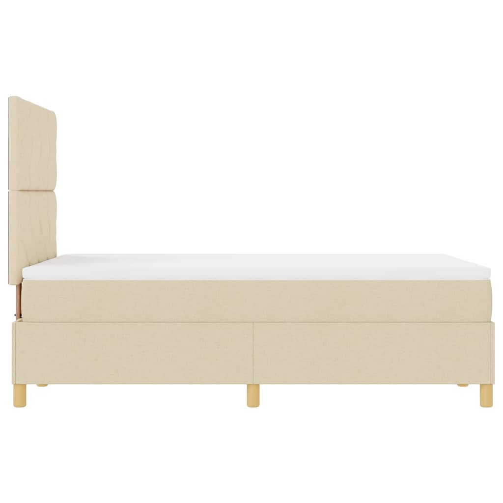 Boxspringbett mit Matratze Creme 120 x 200 cm Stoff