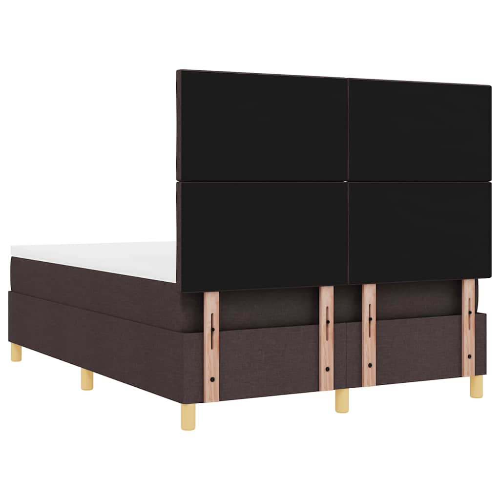 Boxspringbett mit Matratze Dunkelbraun 140 x 190 cm Stoff