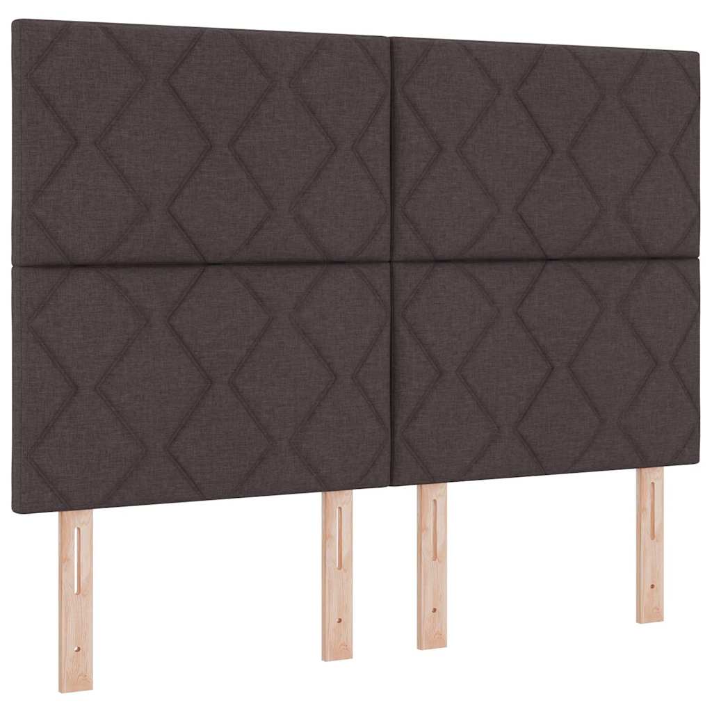 Boxspringbett mit Matratze Dunkelbraun 140 x 200 cm Stoff