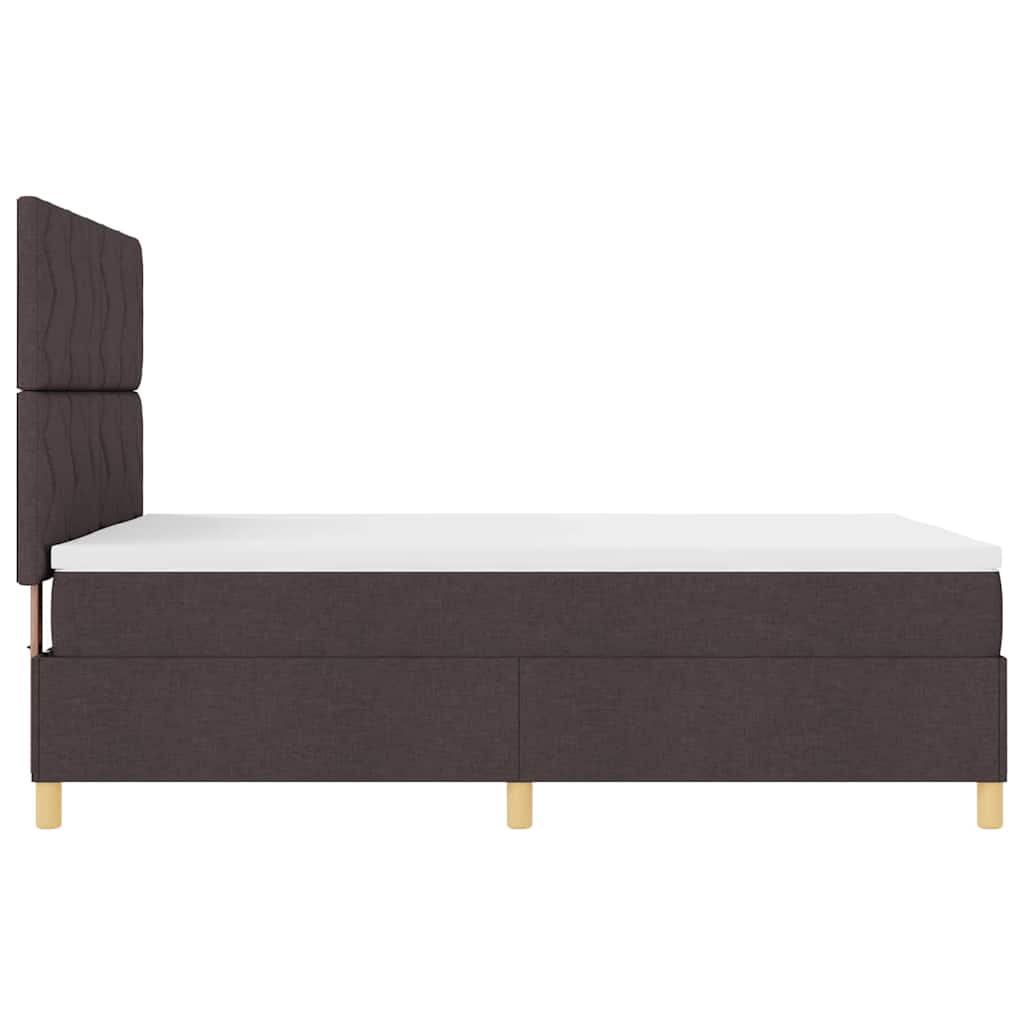 Boxspringbett mit Matratze Dunkelbraun 140 x 200 cm Stoff