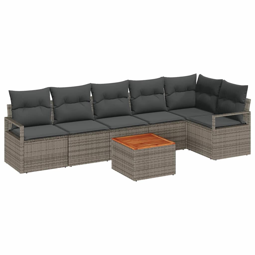 Garten-Sofa-Set 7 pcs Grau