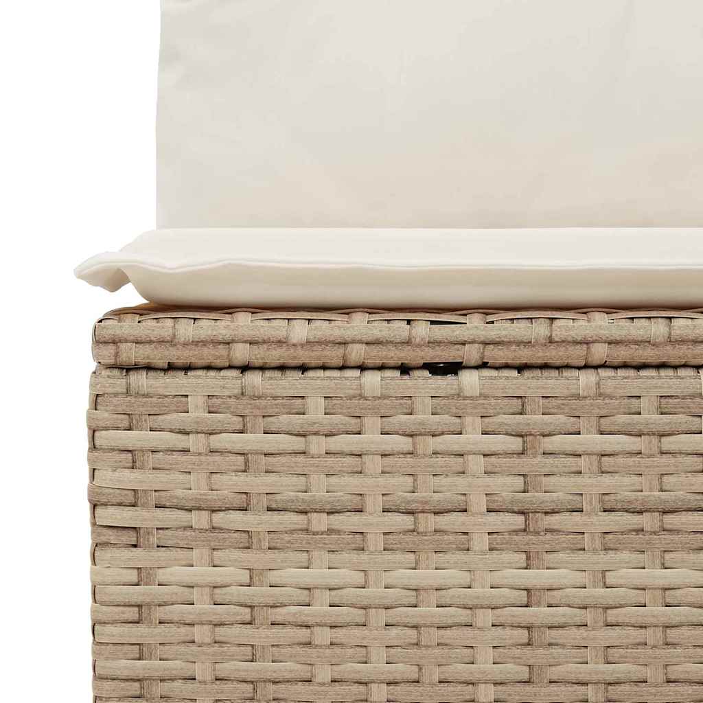 Garten-Sofa-Set 7 pcs Beige 100 x 55 x 73 cm Poly Rattan