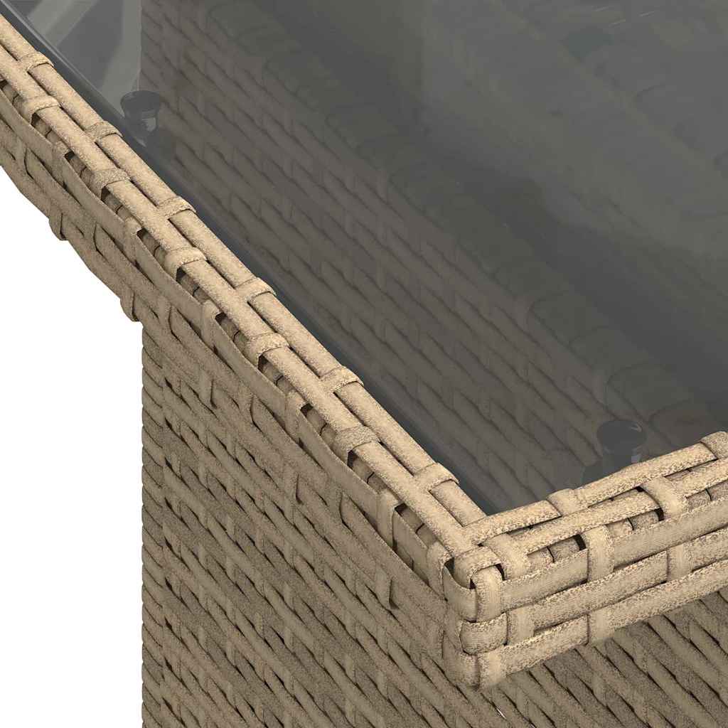 Garten-Sofa-Set 7 pcs Beige 100 x 55 x 73 cm Poly Rattan