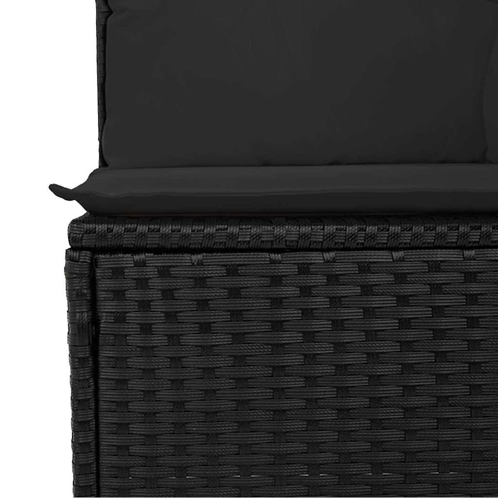 Garten-Sofa-Set 7 pcs Schwarz 100 x 55 x 73 cm Poly Rattan