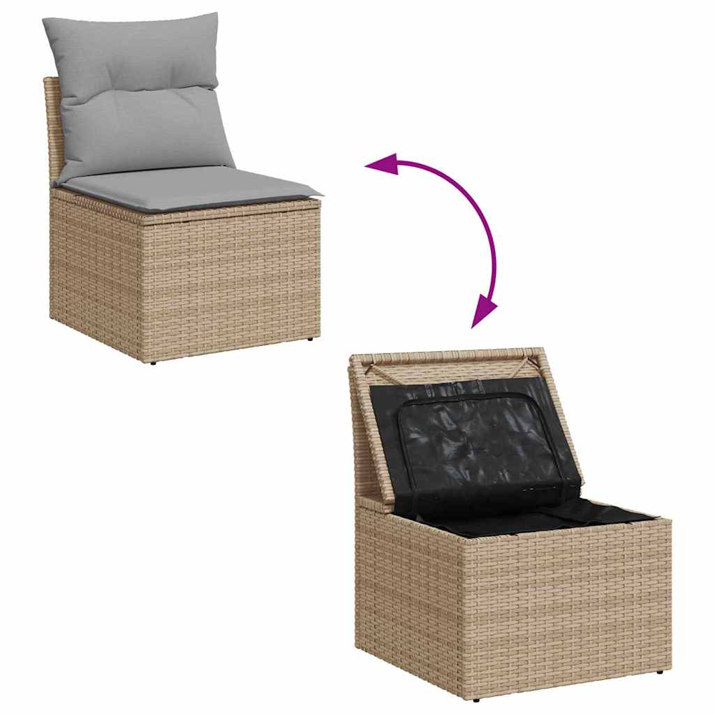 Garten-Sofa-Set 8 pcs Beige 100 x 55 x 73 cm Poly Rattan
