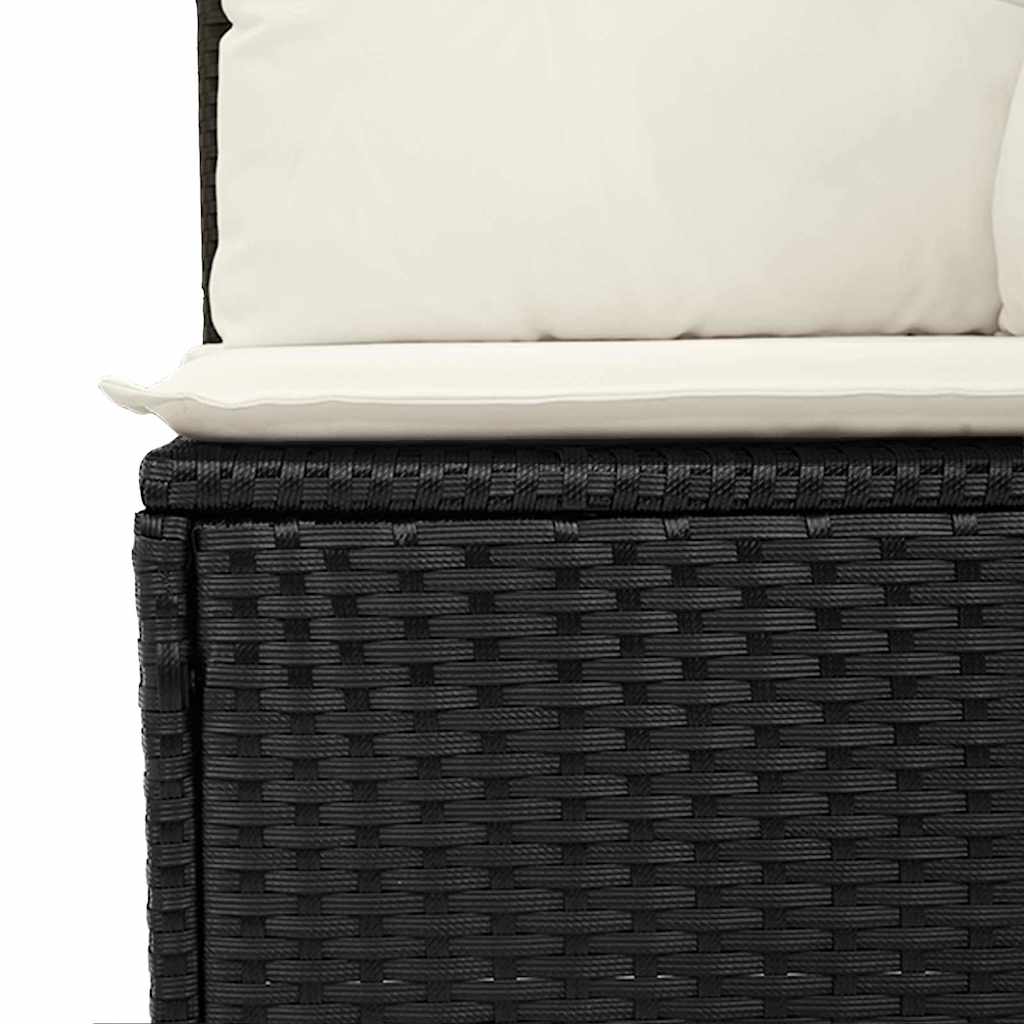 Garten-Sofa-Set 6 pcs Schwarz 100 x 55 x 73 cm Poly Rattan
