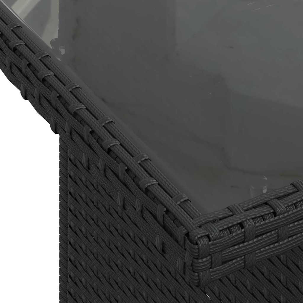 Garten-Sofa-Set 6 pcs Schwarz 100 x 55 x 73 cm Poly Rattan
