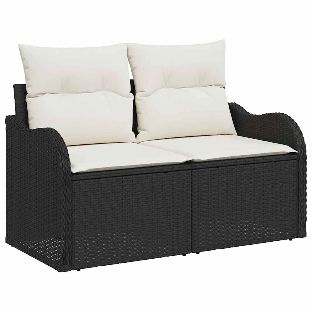 Garten-Sofa-Set 6 pcs Schwarz 100 x 55 x 73 cm Poly Rattan