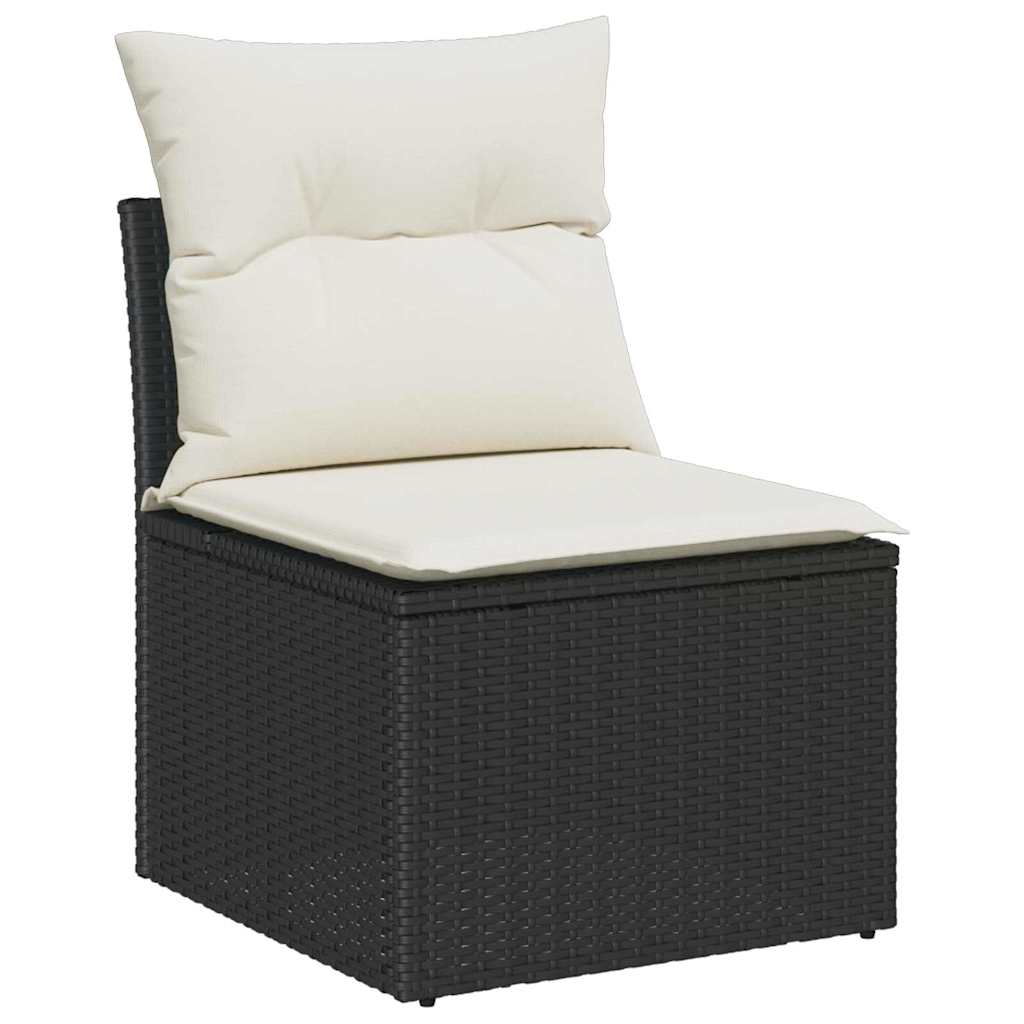 Garten-Sofa-Set 6 pcs Schwarz 100 x 55 x 73 cm Poly Rattan