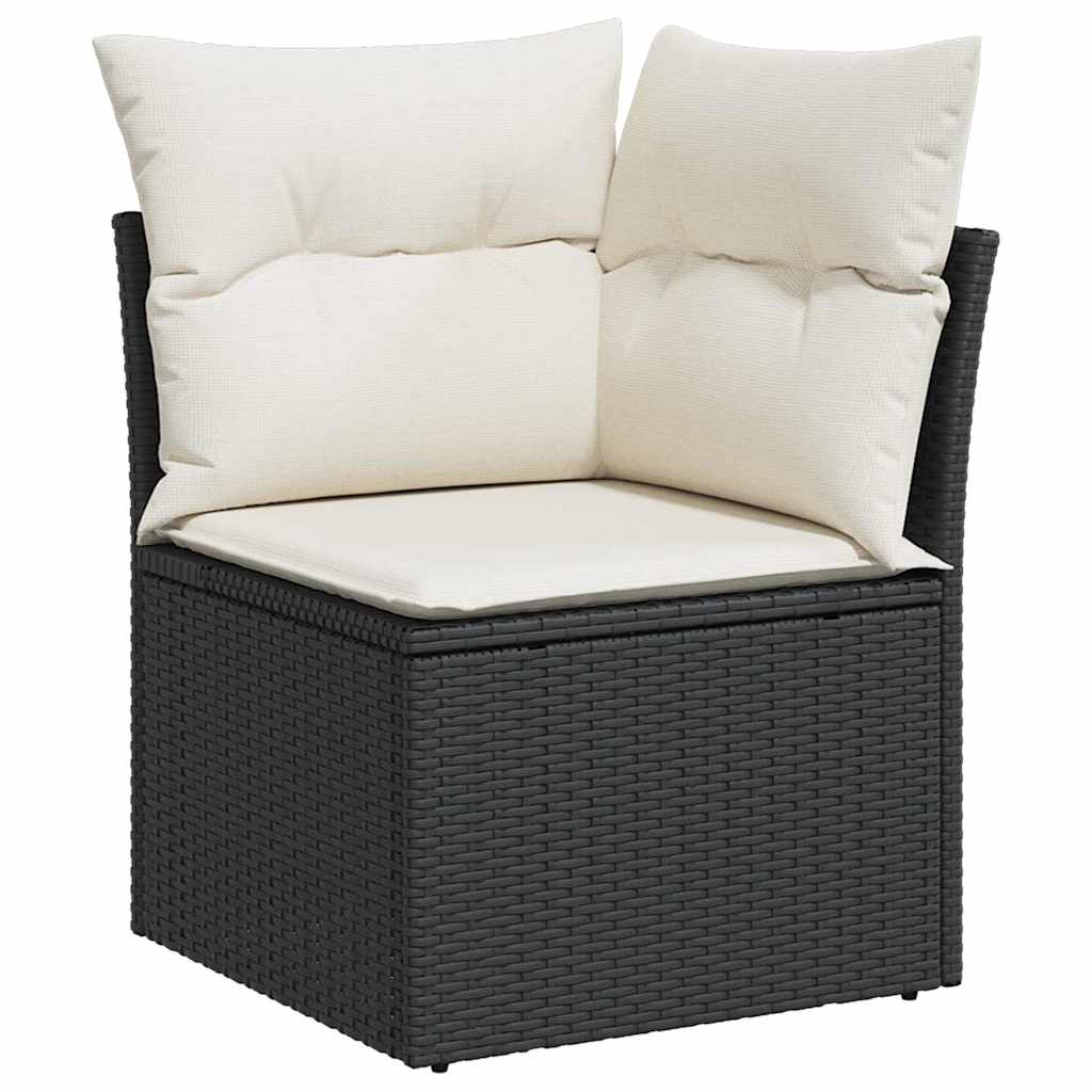 Garten-Sofa-Set 6 pcs Schwarz 100 x 55 x 73 cm Poly Rattan