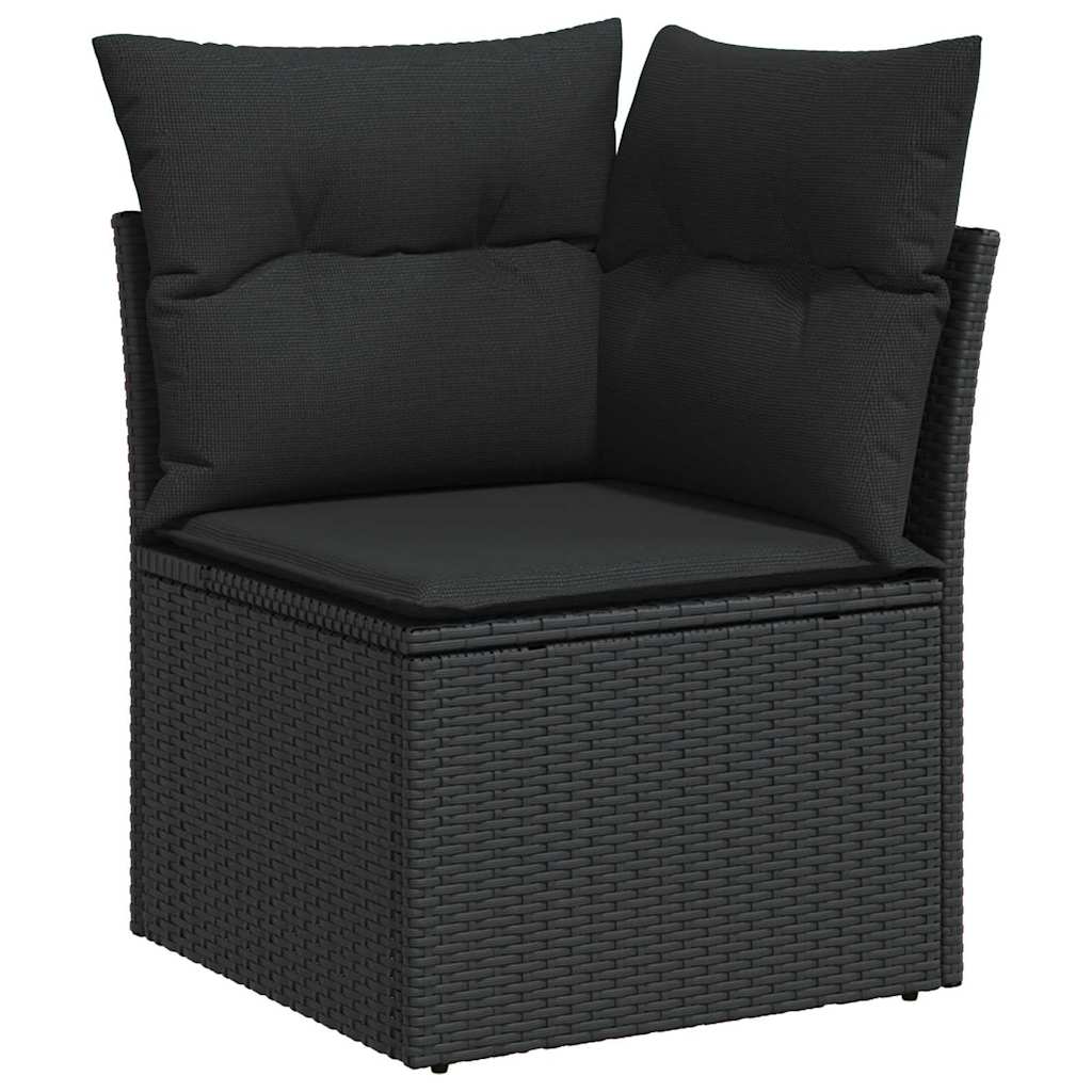 Garten-Sofa-Set 6 pcs Schwarz 100 x 55 x 73 cm Poly Rattan