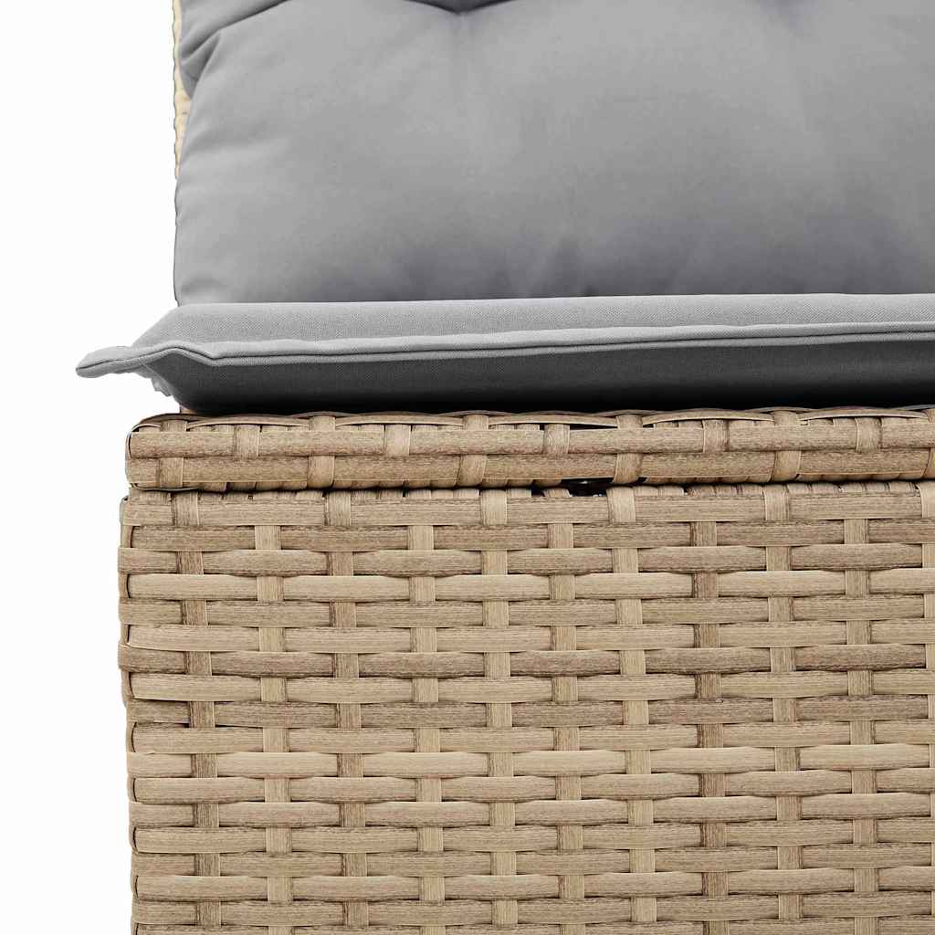 Garten-Sofa-Set 10 pcs Beige 100 x 55 x 73 cm Poly Rattan