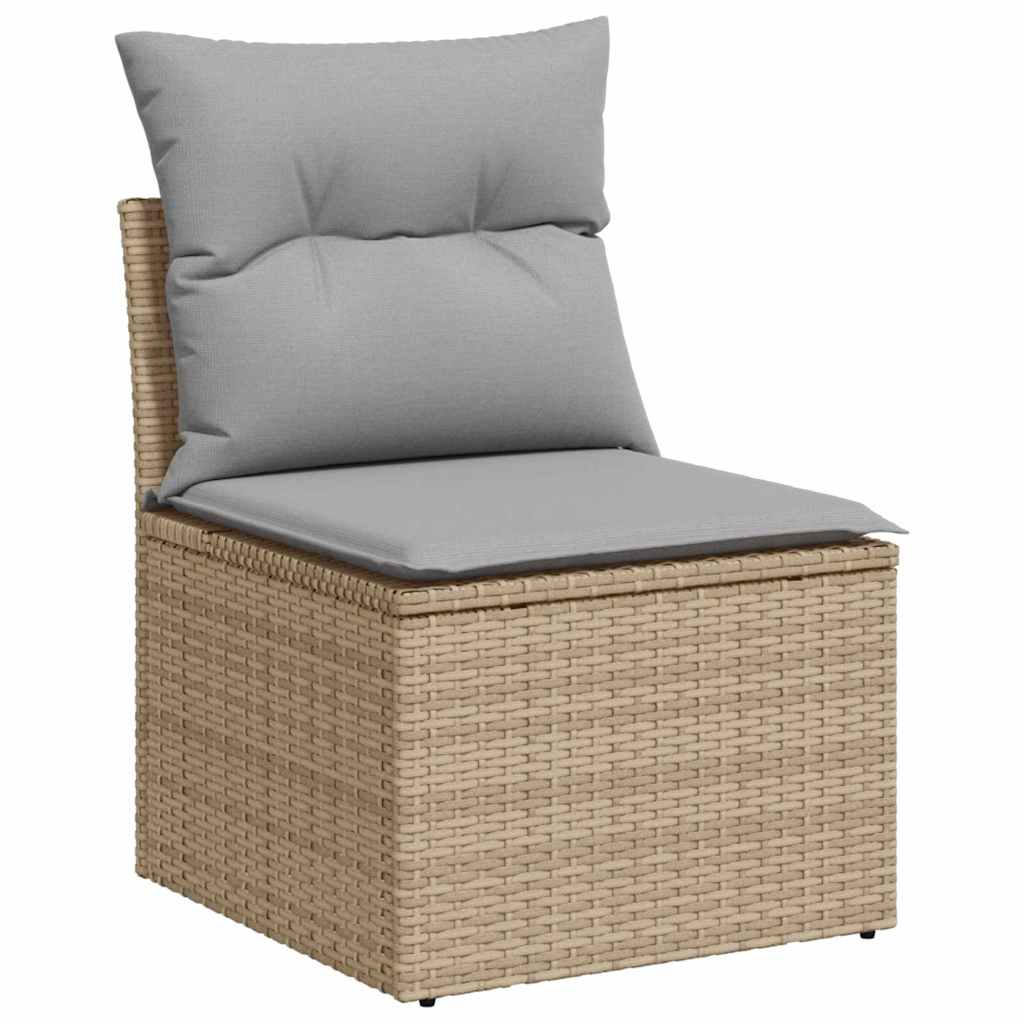 Garten-Sofa-Set 10 pcs Beige 100 x 55 x 73 cm Poly Rattan
