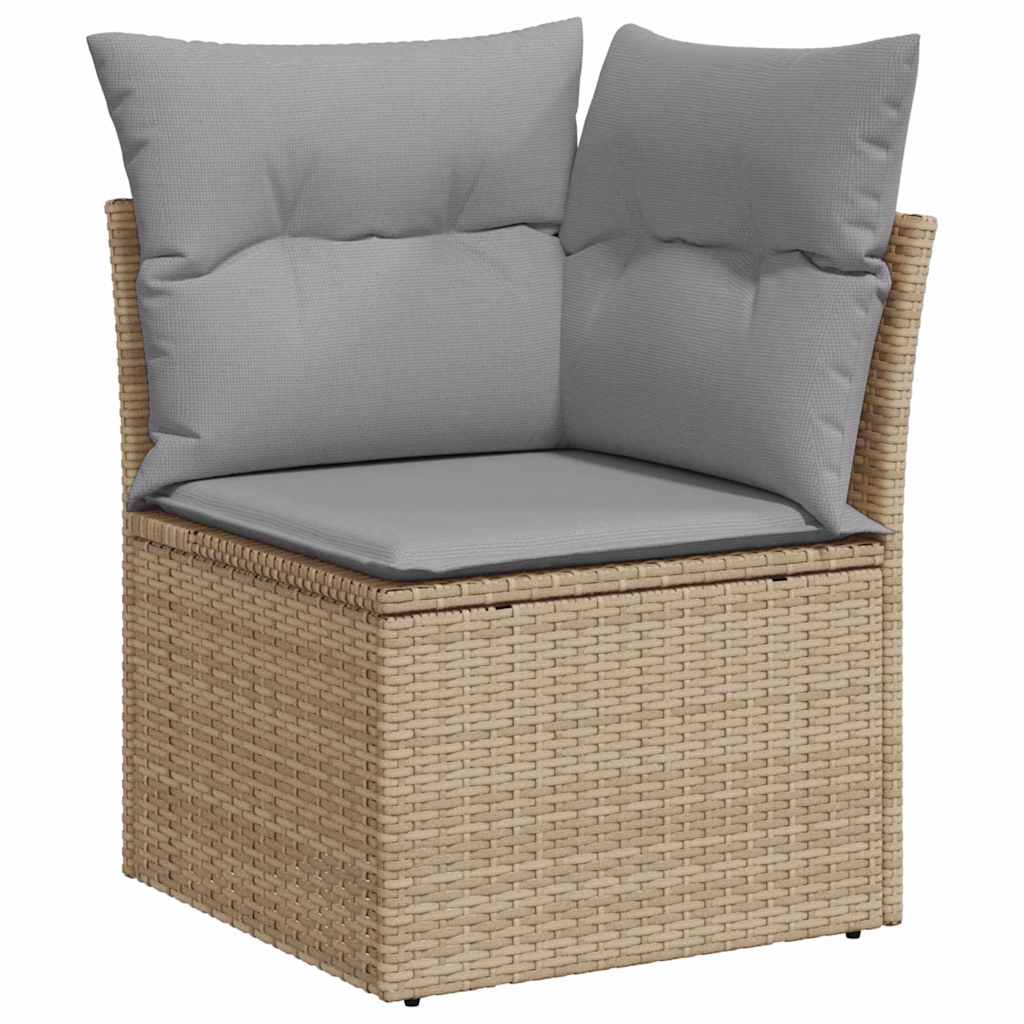 Garten-Sofa-Set 10 pcs Beige 100 x 55 x 73 cm Poly Rattan