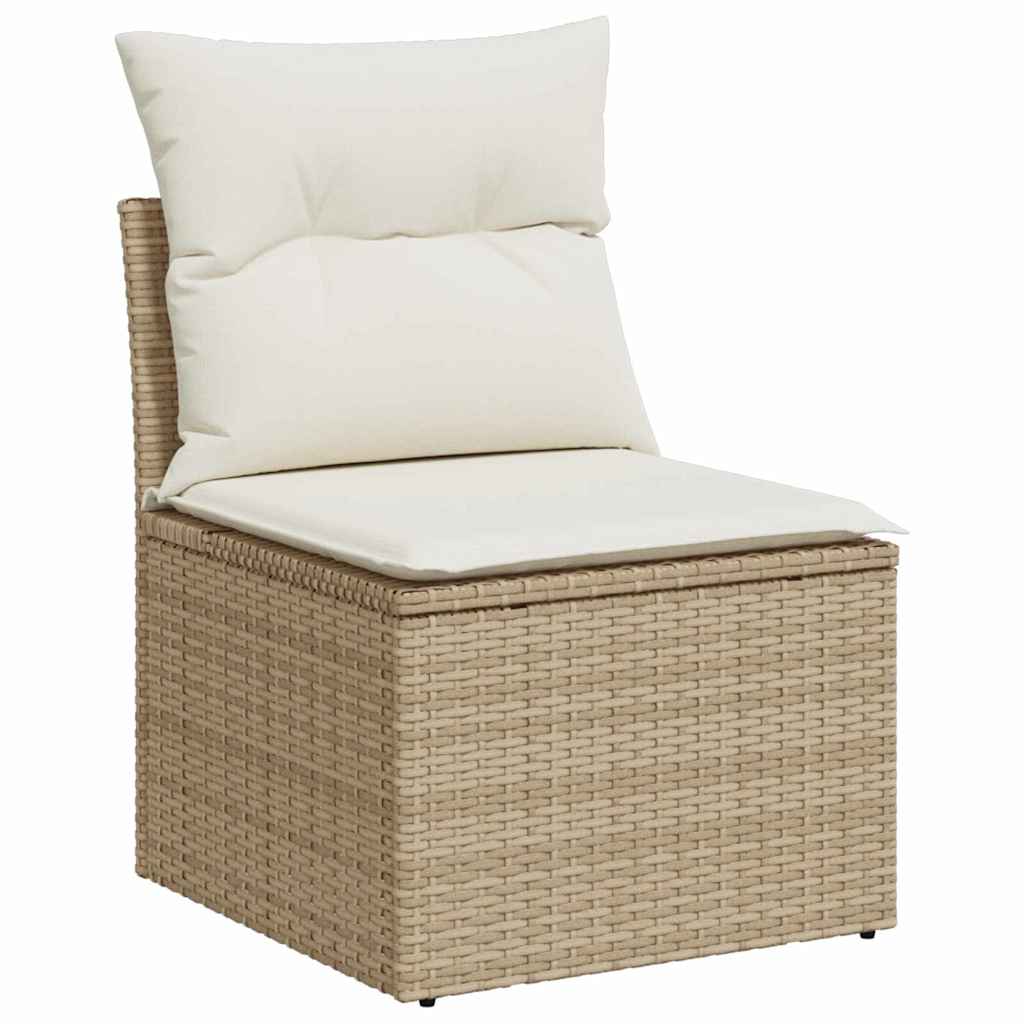 Garten-Sofa-Set 10 pcs Beige 100 x 55 x 73 cm Poly Rattan