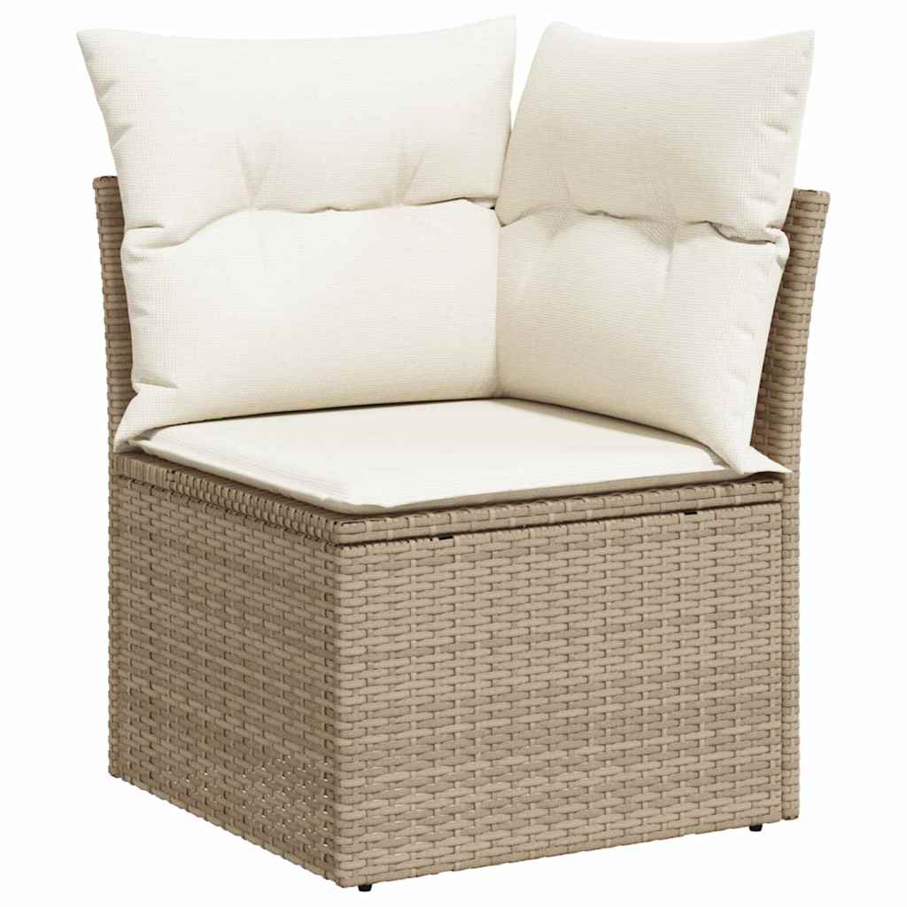 Garten-Sofa-Set 10 pcs Beige 100 x 55 x 73 cm Poly Rattan