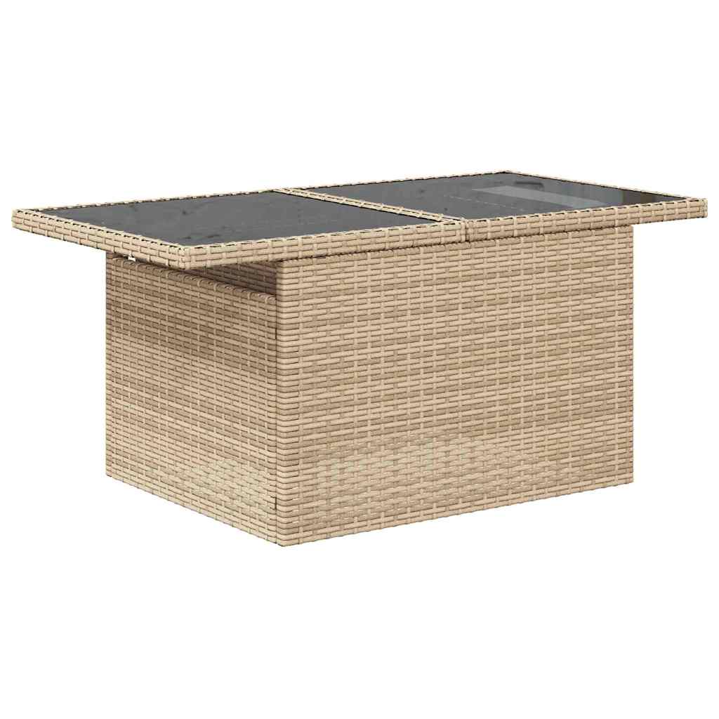 Garten-Sofa-Set 10 pcs Beige 100 x 55 x 73 cm Poly Rattan