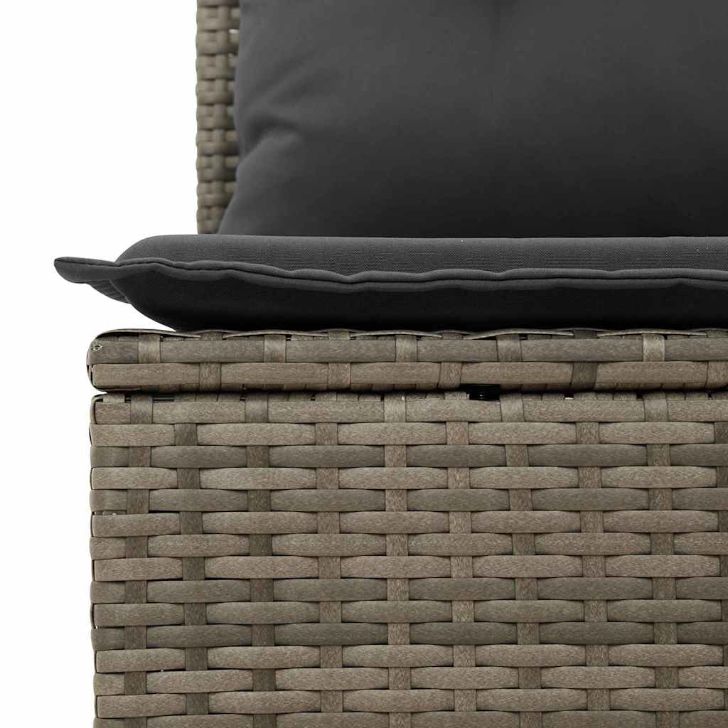 Garten-Sofa-Set 11 pcs Grau 100 x 55 x 73 cm Poly Rattan